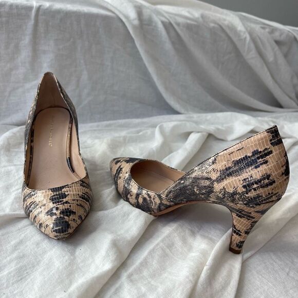 Loeffler Randal Women's High Heels Phyton Animal Print Pointed Toe Shoes Size 9. - Picture 6 of 12